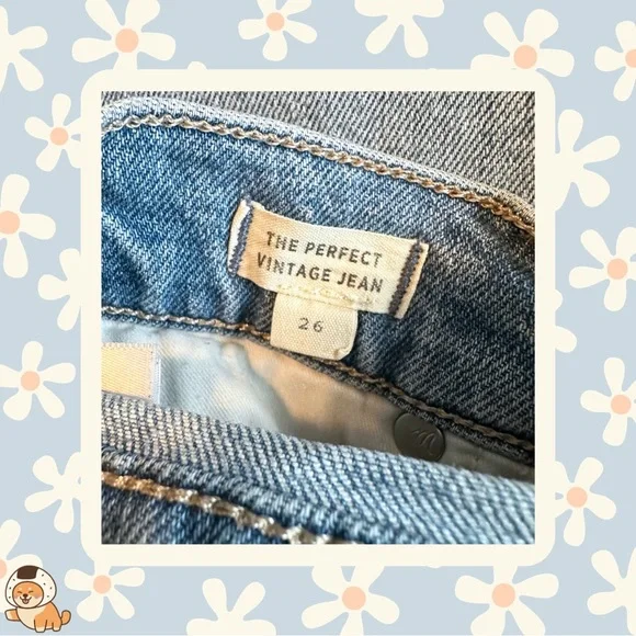 Madewell The Perfect Vintage Jean in Ellicott Wash, Sz 26 - Picture 12 of 15